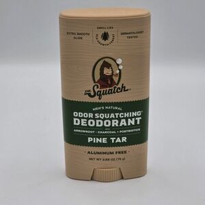 Dr. Squatch Men's Manly Natural Deodorant Pine Tar Aluminum Free 2.65 oz